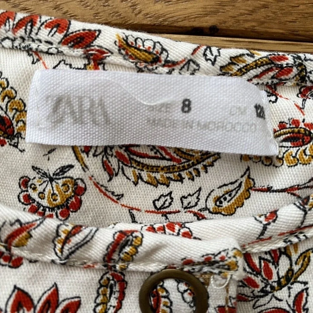 Zara Belted Floral Jumpsuit Size 8‎